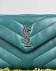 Borsa a tracolla Saint Laurent Toy LouLou Verde - Second Hand Di Fiore