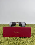 Occhiali da sole Cartier Decor C Classique nero con asta oro