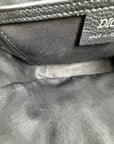 Borsa a tracolla Christian Dior Saddle con pattina Nero