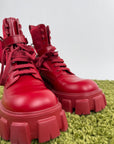 Prada Monolith in Pelle Rossa 8.5=42.5