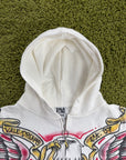 Felpa Valley Dreams Flag zip Up Bianca Multicolor M