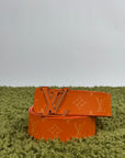 Cintura Monogram Reversibile Louis Vuitton Arancione 90/36