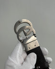 Cintura Gucci Nero Argento 105/42