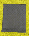 Sciarpa Louis Vuitton Monogram Classic e delicate finiture con frange Blu Navy