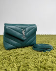 Borsa a tracolla Saint Laurent Toy LouLou Verde