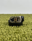 Ferragamo cintura in pelle nera