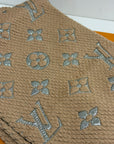 sciarpa logo mania Louis Vuitton marrone argento