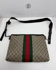 borsa Gucci marrone verde e rosso