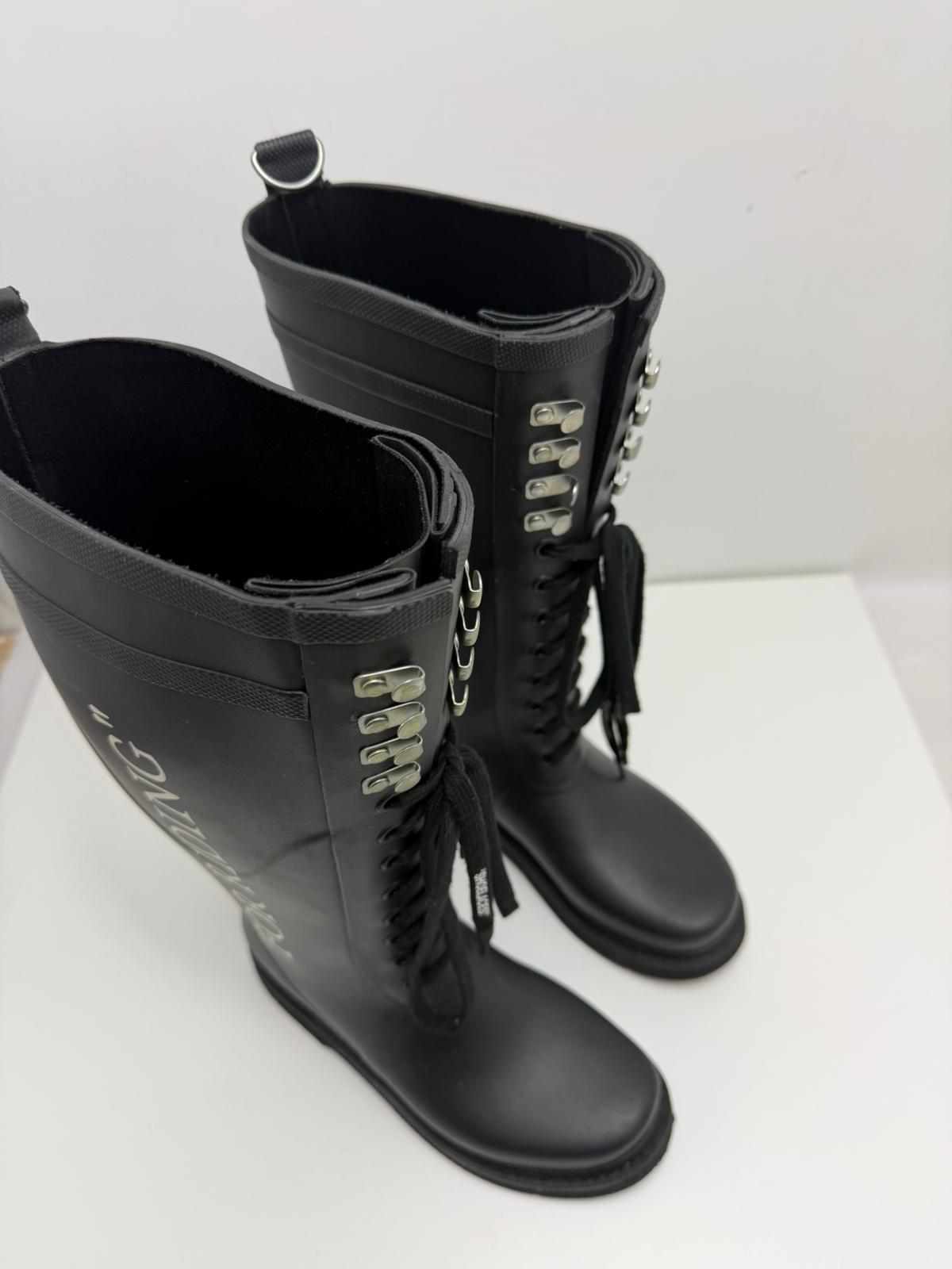 stivale off white nero antipioggia “FOR RIDING” 37