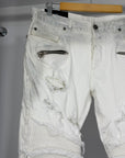 Jeans Balmain Size 48 bianco e argento