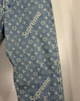 Completo Louis Vuitton X Supreme Size 50/34 blu e bianco