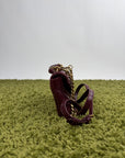 Borsa Yves Saint Laurent College Mini in Pelle Lucida Bordeaux - Second Hand Di Fiore