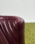 Borsa Yves Saint Laurent College Mini in Pelle Lucida Bordeaux - Second Hand Di Fiore