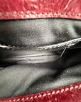 Borsa Yves Saint Laurent College Mini in Pelle Lucida Bordeaux - Second Hand Di Fiore