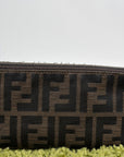 Pochette Fendi Con Motivo FF Zucca Marrone - Second Hand Di Fiore