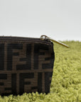 Pochette Fendi Con Motivo FF Zucca Marrone - Second Hand Di Fiore