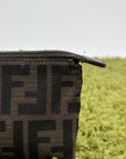Pochette Fendi Con Motivo FF Zucca Marrone - Second Hand Di Fiore