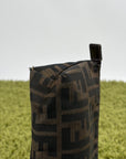 Pochette Fendi Con Motivo FF Zucca Marrone - Second Hand Di Fiore