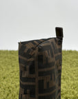Pochette Fendi Con Motivo FF Zucca Marrone - Second Hand Di Fiore