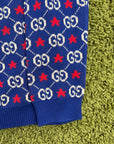 Maglione Gucci Monogram GG Blu Multicolor XL
