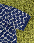Polo Gucci Monogram GG Blu XXL - Second Hand Di Fiore