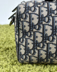 Borsa Christian Dior Lingot 22 in tela Jacquard Oblique Blu Marino