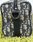 Borsa Christian Dior Lingot 22 in tela Jacquard Oblique Blu Marino