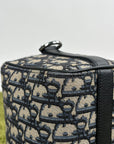 Borsa Christian Dior Lingot 22 in tela Jacquard Oblique Blu Marino
