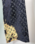jeans Vuitton effetto bruciato monogram taglia 48 blu navy