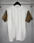 T-shirt burberry bianco e marrone Size M