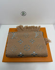 sciarpa logo mania Louis Vuitton marrone argento