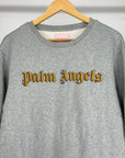Felpa Palm Angels Size L grigia e gialla