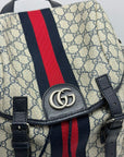 zaino Gucci beige rosso e blu
