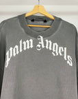 Felpa Palm Angels Size XL grigia e bianca