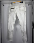 Jeans Balmain Size 48 bianco e argento