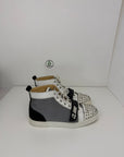 Christian Louboutin 41.5 bianca grigia e nera alta