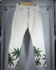Jeans Palm Angels Size 44 panna e verde