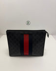 pochette Gucci nero blu e rosso