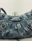 balenciaga le cagole mini BB denim blu