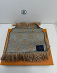 sciarpa logo mania Louis Vuitton marrone argento