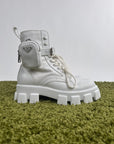 Prada Monolith in pelle bianca 43