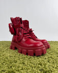 Prada Monolith in Pelle Rossa 8.5=42.5