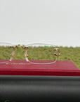 Occhiali Rimless Rettangolari CT05630 Cartier Con aste oro