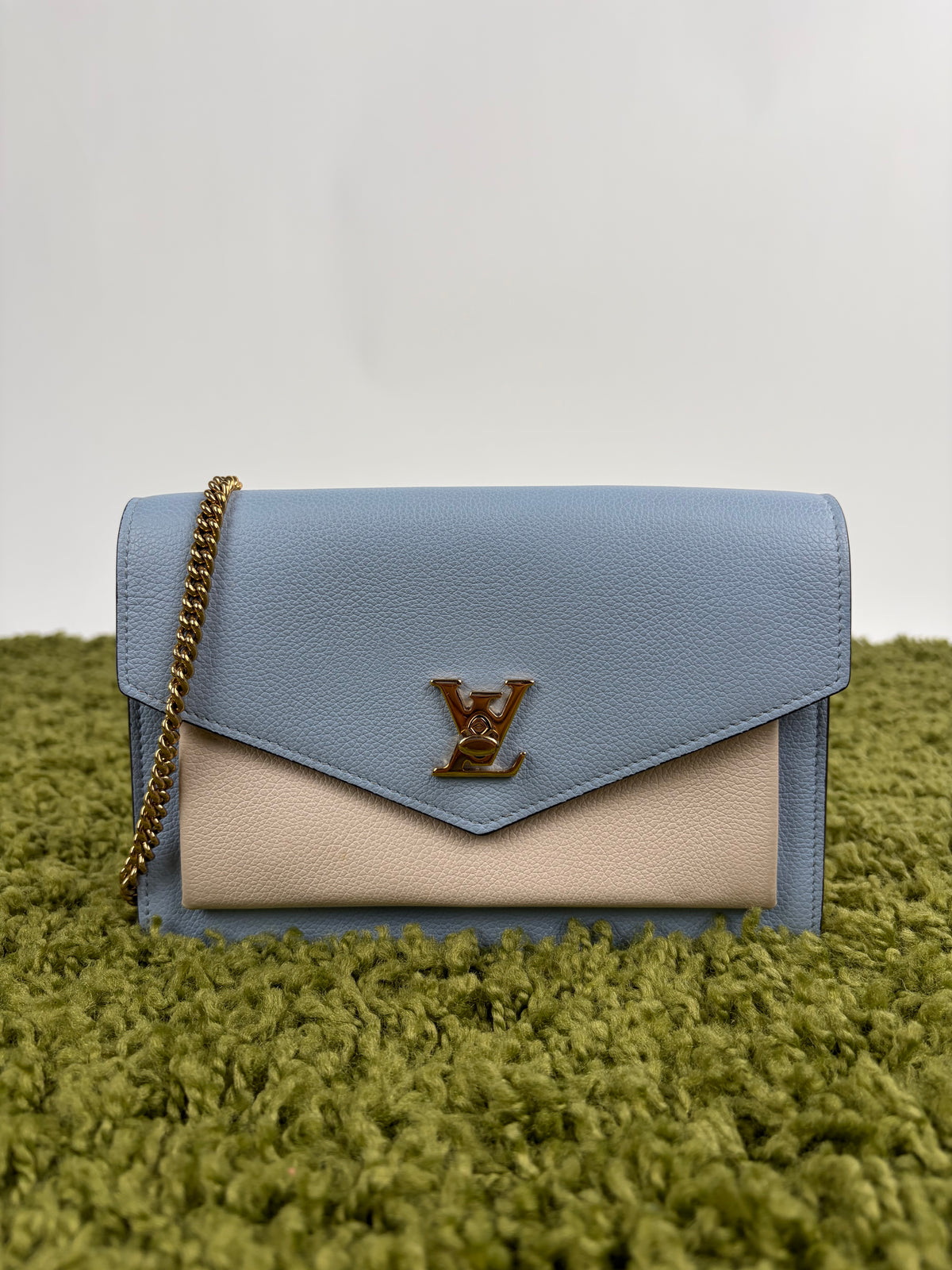 Pochette Louis Vuitton Mylockme Chain Azzurro