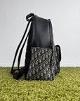 Zaino Dior Saddle In Jacquard e pelle di Vitello Grigio