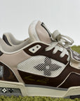 Louis vuitton trainer 6=40 calza 41 marrone bianco e panna