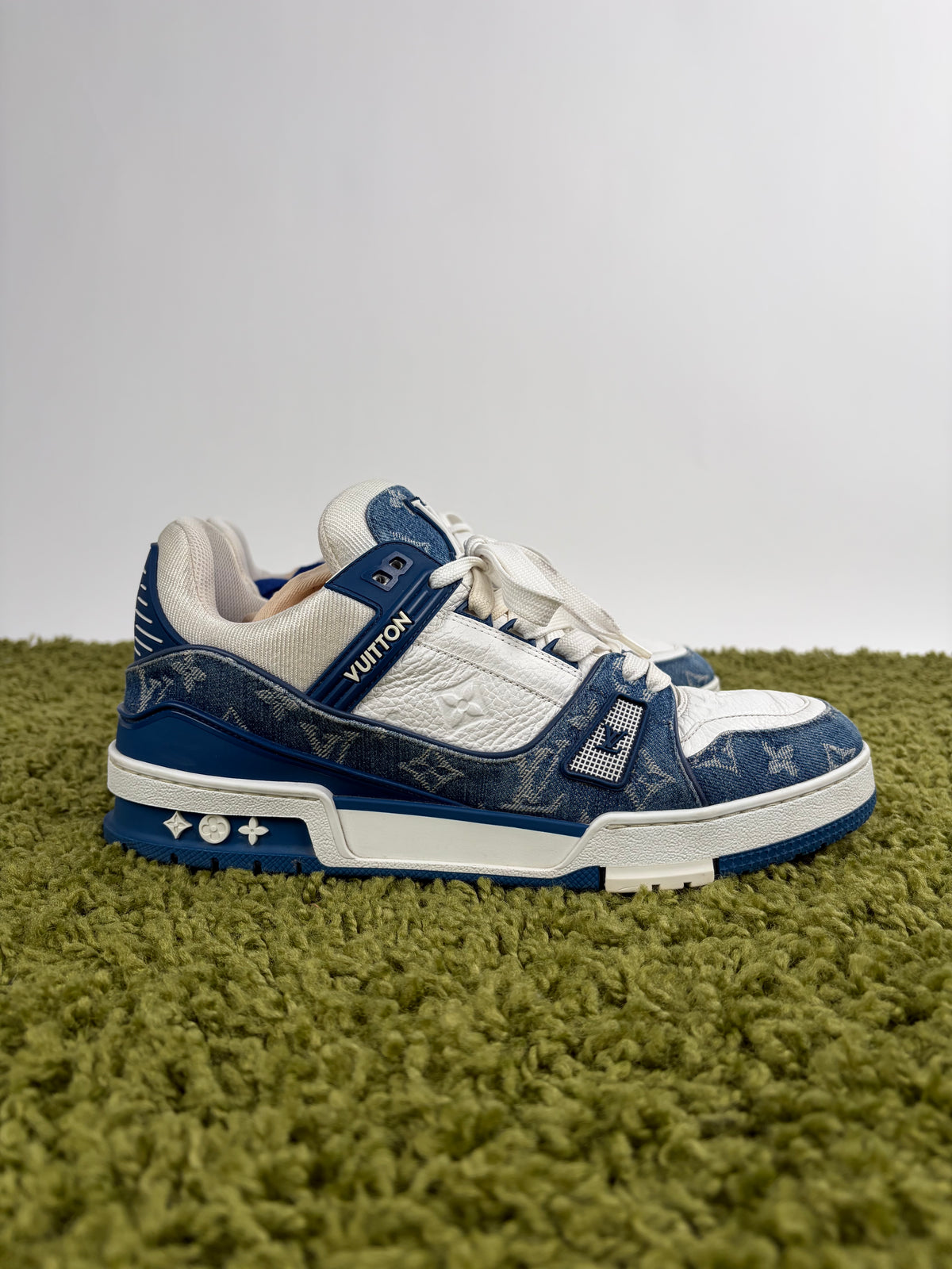 Louis Vuitton Trainer In Denim Blu 8