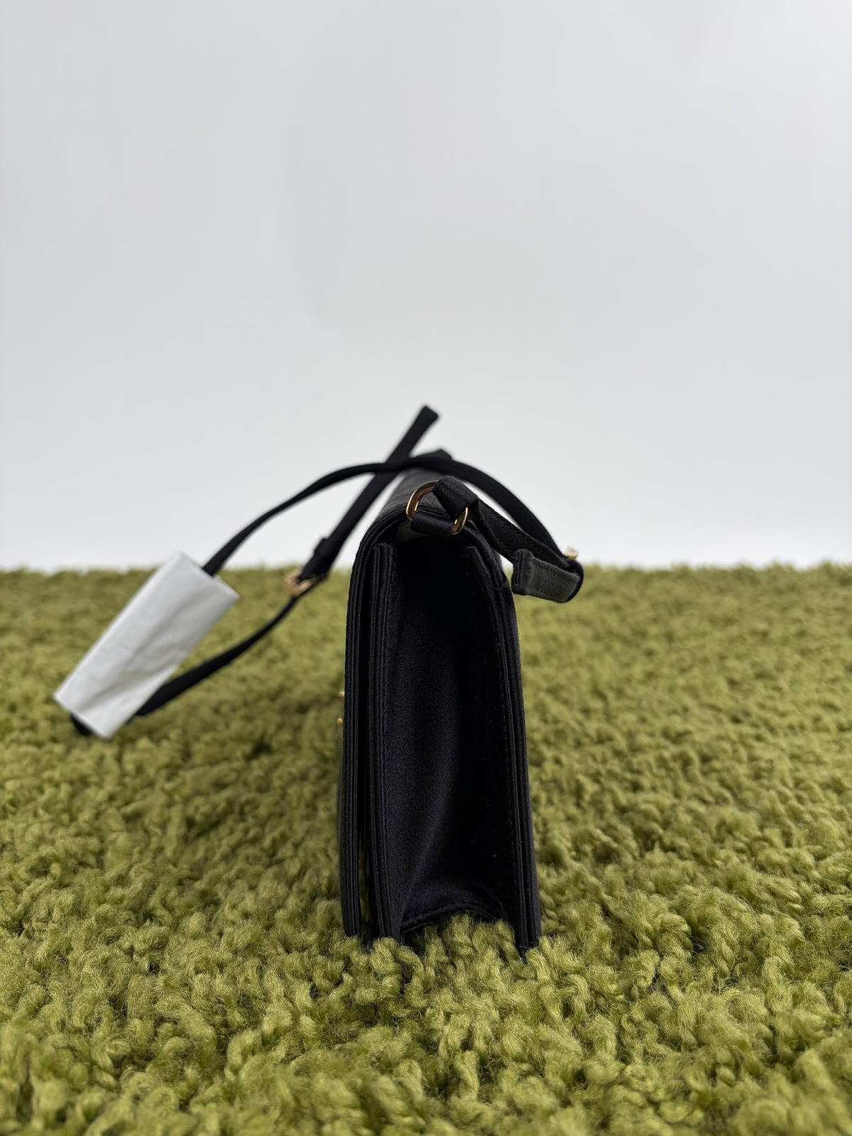 Borsa a spalla Prada Mini in raso Nero