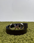 Cintura Ferragamo Double Gancini Nero 110cm