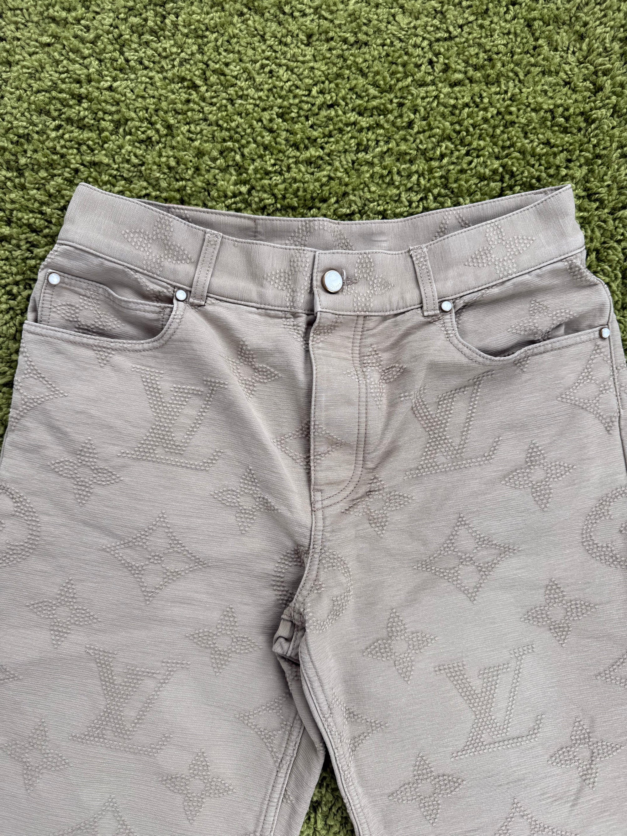 Jeans Louis Vuitton Monogram Beige 33
